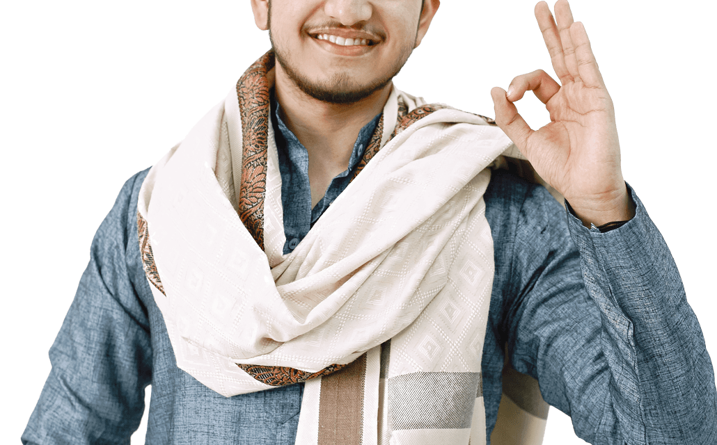 A handsome young man wearing verve's Festival clothing